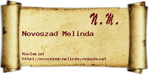 Novoszad Melinda névjegykártya